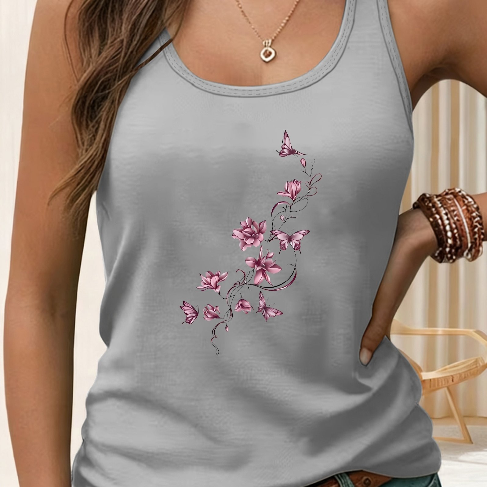 TEMU Y2k Women's Sleeveless Tank Top, Casual And Fashionable, Women's Spring/summer Casual Sportswear, Sizes S, M, L, Xl, Xxl
