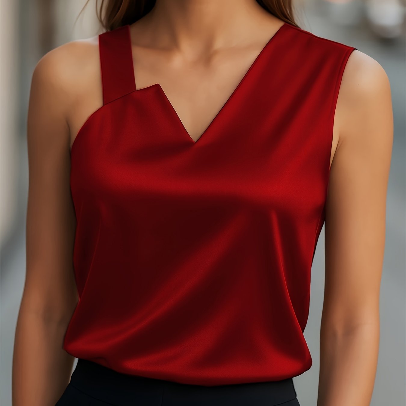 TEMU Top Cami de Tirantes Irregulares para Mujer