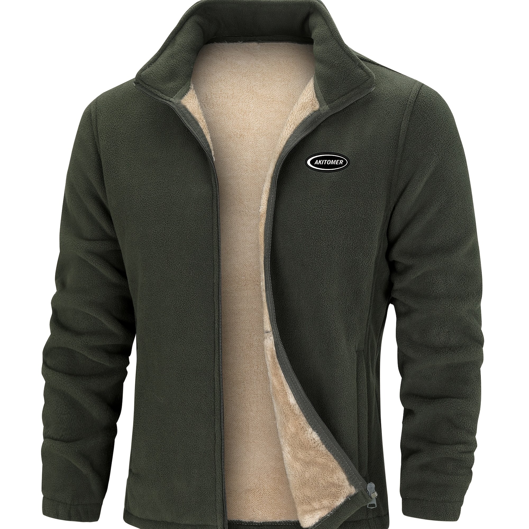Men's Stand Collar Fleece Jacket