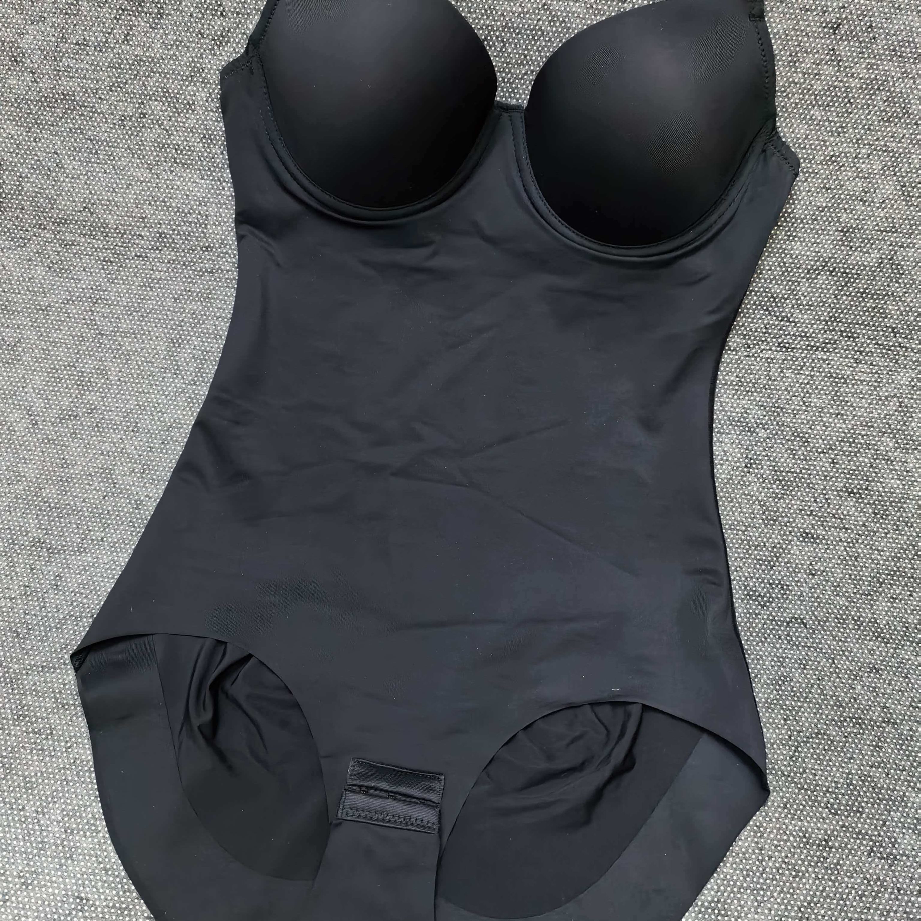 TEMU 1 Pack Women's Hip Shaping Bodysuit With Built-in Bra Cups