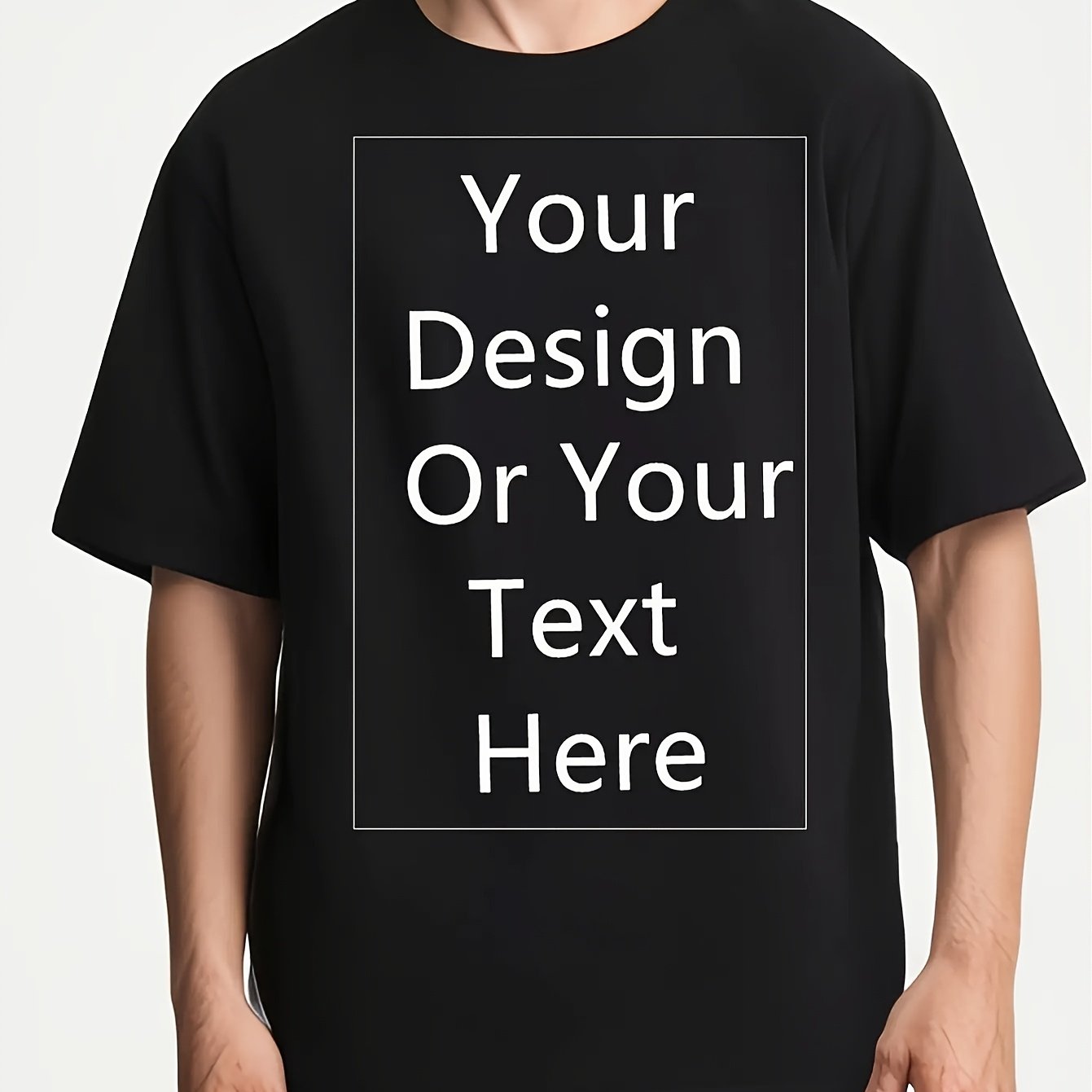 TEMU T-shirt Rétro Personnalisé à Manches Courtes pour Homme - Haut à Col Rond avec Impression Numérique, Lavable en Machine, Convient pour Tenues
