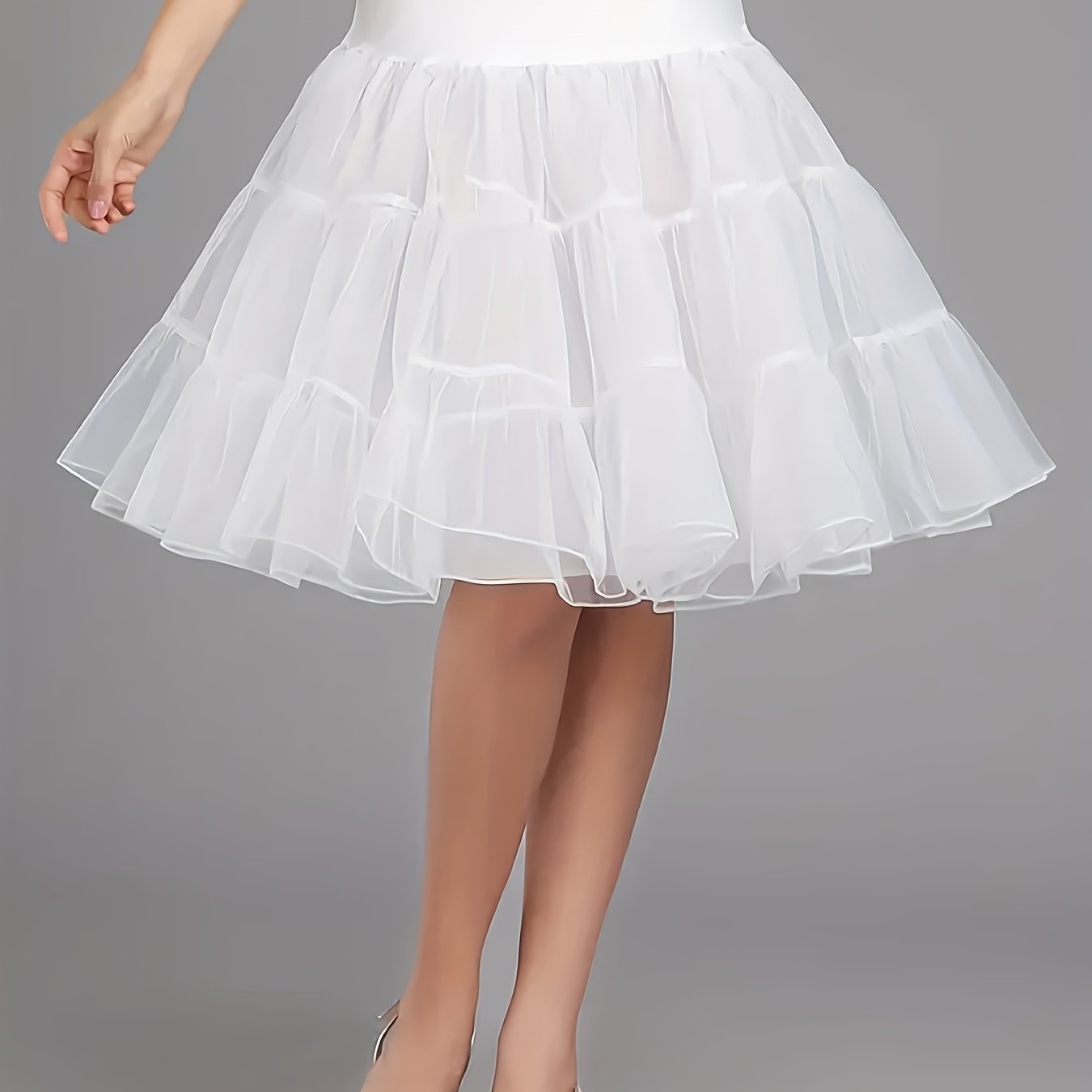 Vintage Boneless Wedding Dress Tulle Skirt Support White Petticoat For Women