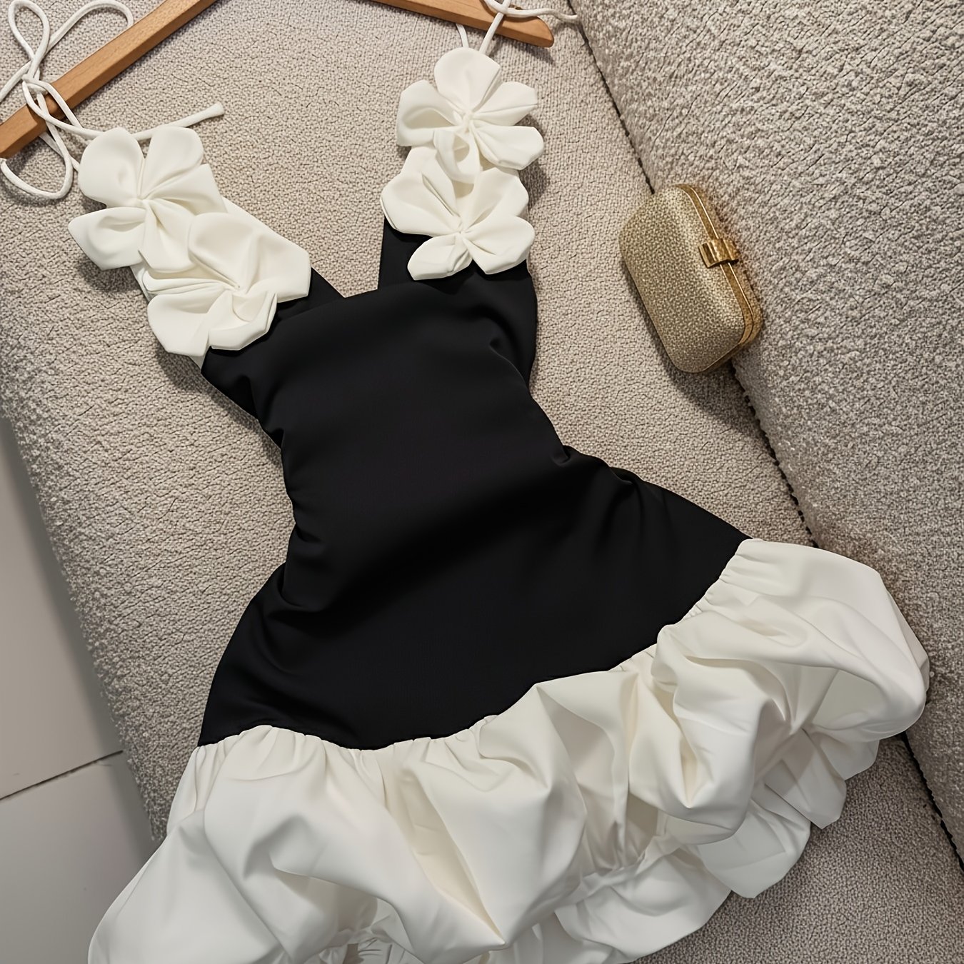 TEMU Valentine's Day Party Dresses, Floral Dresses, Sexy Floral Gowns, Handmade Flower Strap Dresses, Bridesmaid Outfits, Vacation Dresses