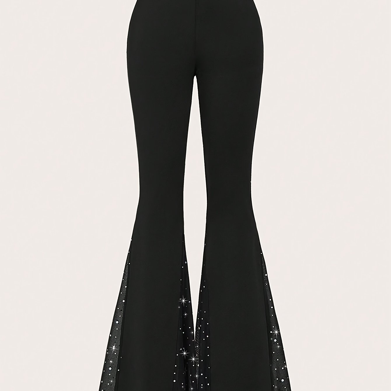 Women's Block Mesh Flare Pants