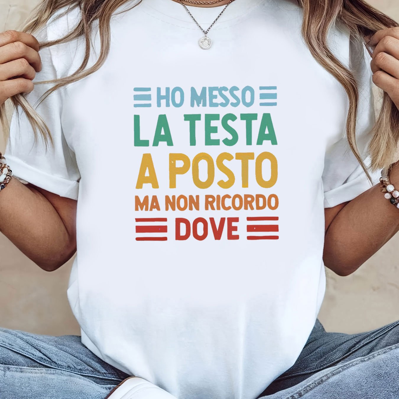 TEMU T-shirt da donna con stampa di lettere "Italian My Head Out But I Remember Where", top casual a corta con per estate e , abbigliamento da donna
