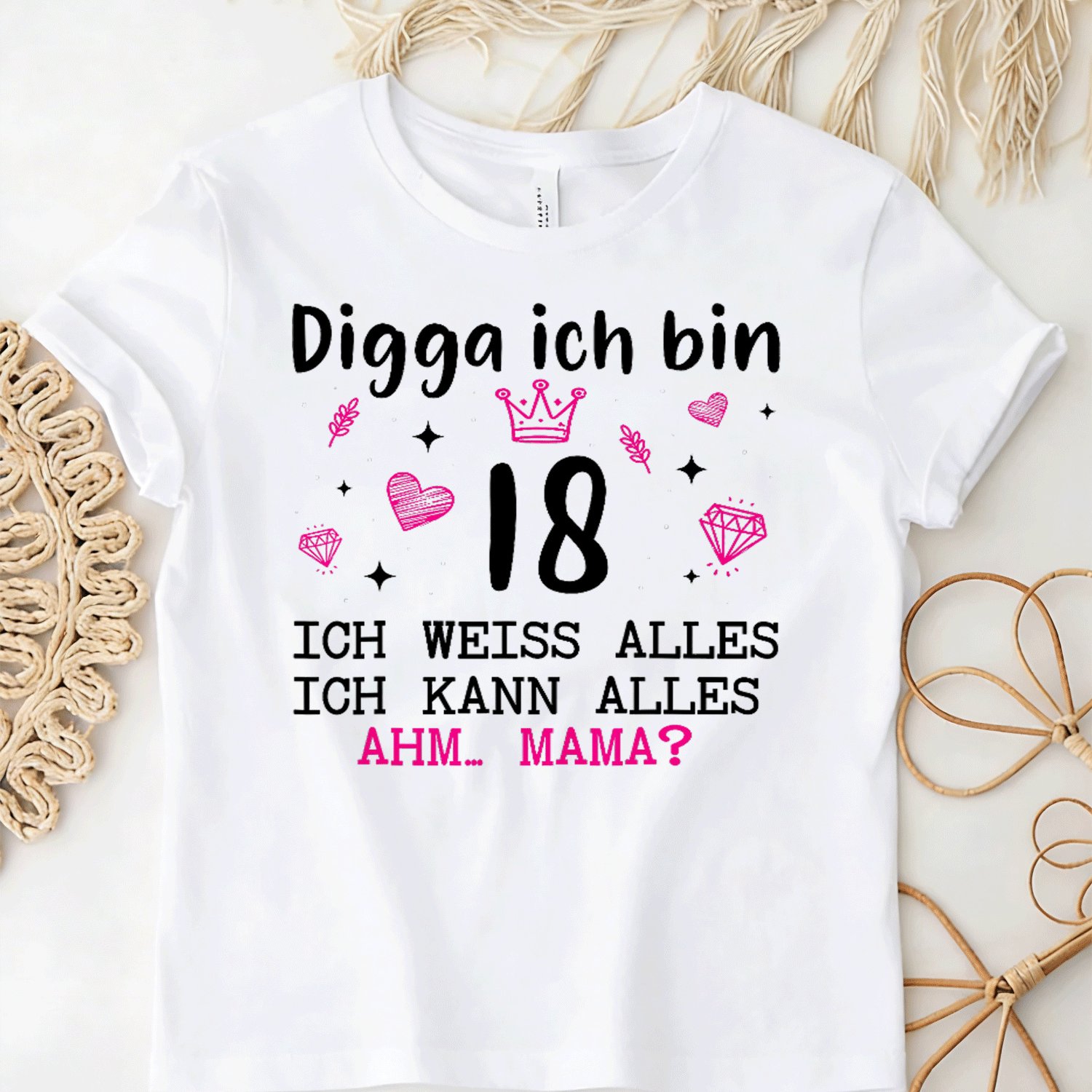 Image of T-shirt I'm 18 I Everything 18th Birthday Slogan 2006 For Men Women Unisex Funny T-shirt, 180g