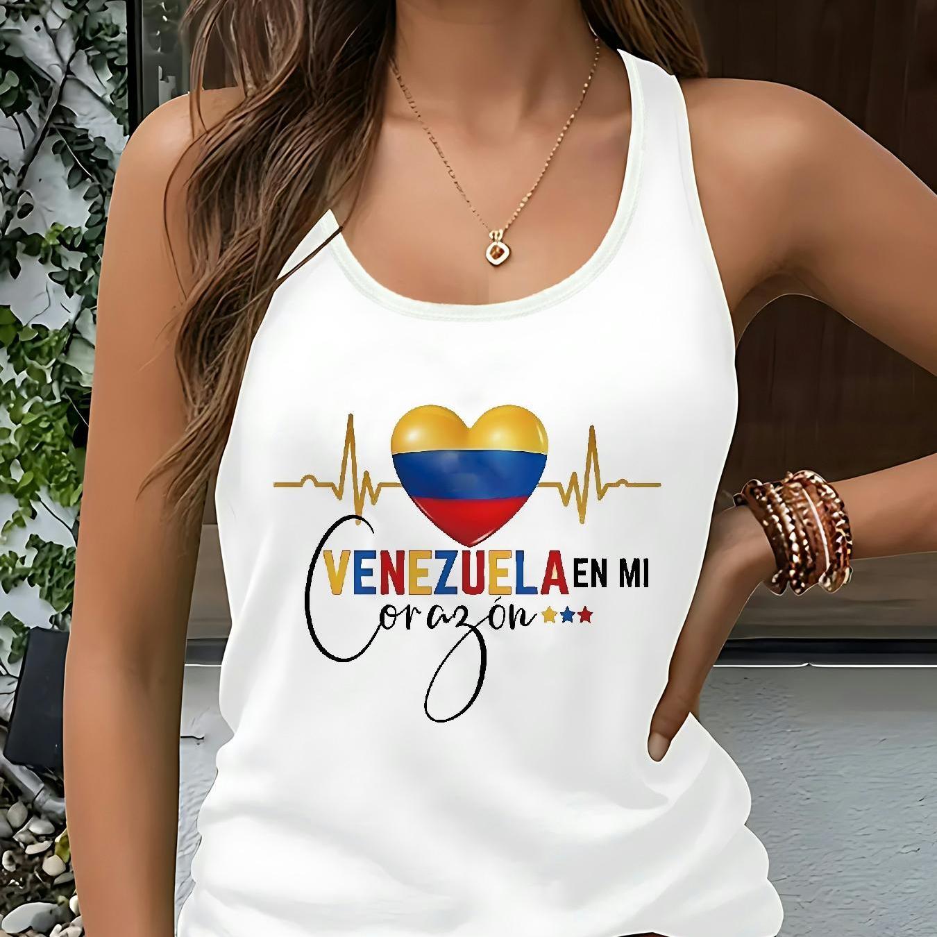 TEMU Chalecos básicos, estampado LH260111 (81), camiseta de moda, chaleco , códigos de talla estándar B3