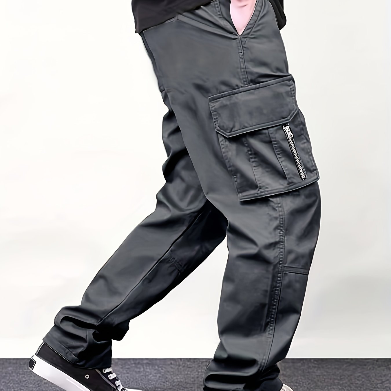 TEMU Men' Straight Multi-pocket Cargo Pants, Casual Comfortable Outdoor Long Trousers, Halloween Costumes
