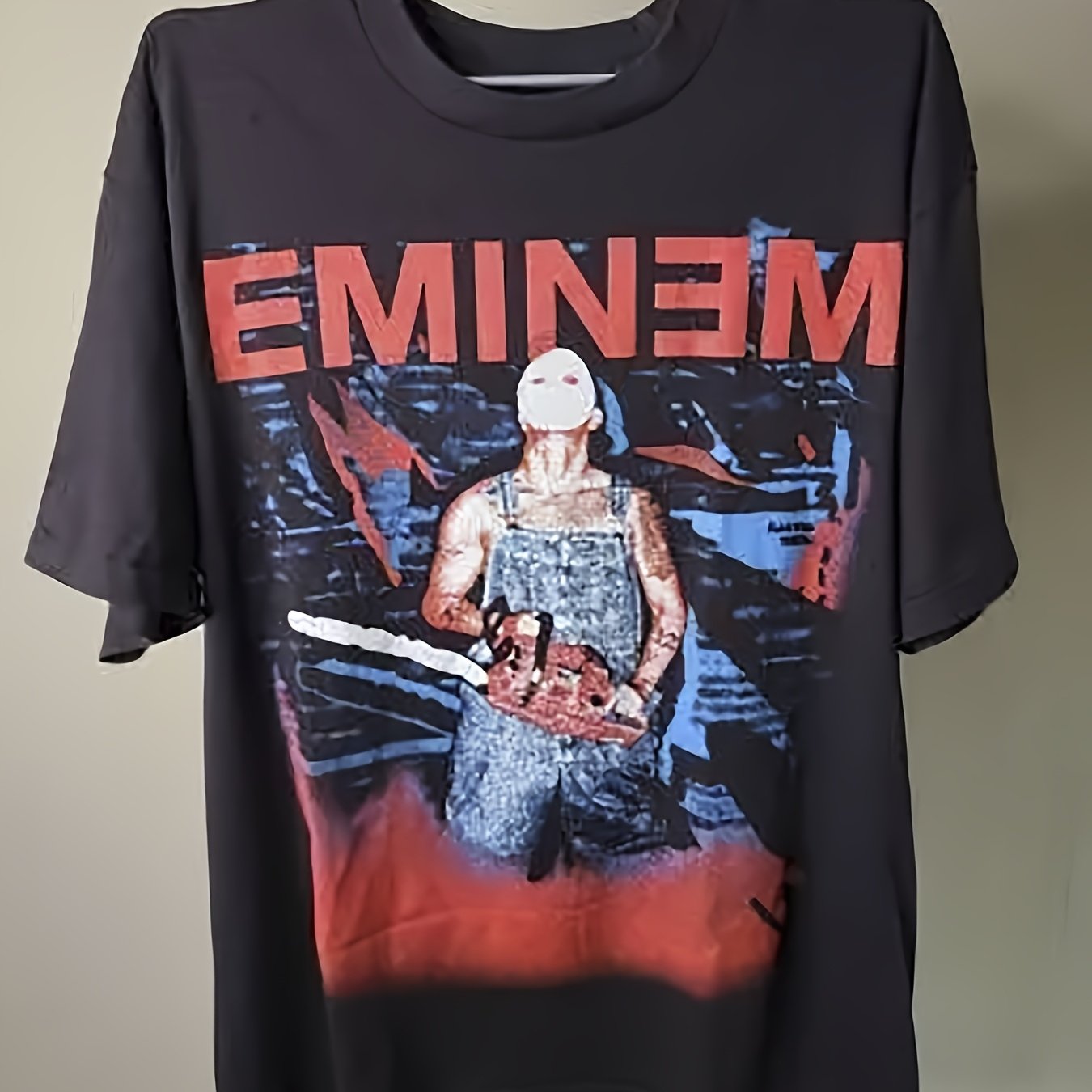 TEMU Vintage 90s Rap Hip Hop Graphic Tee Reissue Nh15190 Short Sleeve Round Neck Shirt Made Of 180g Pure Cotton, A Perfect Gift For Men.