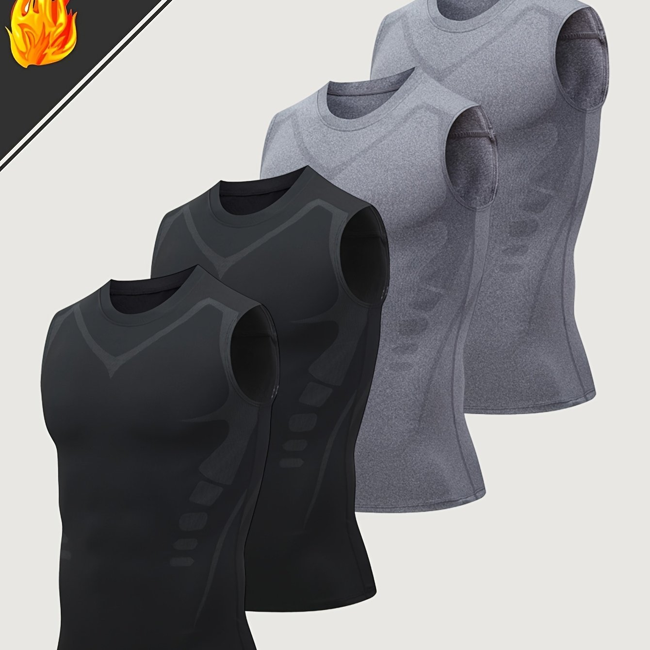TEMU 4pcs Set Men's Sports Casual Breathable Quick-dry Elastic Printed Vest