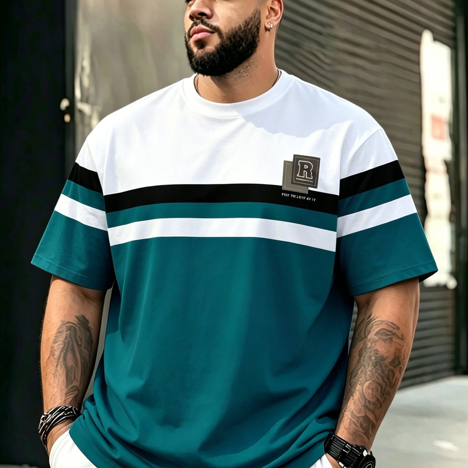TEMU Men's Plus Size T-shirt - Breathable Short Sleeve Crew Neck Casual & Sportswear Suitable For Daily Wear, Outdoor Activities, Gym, - Machine