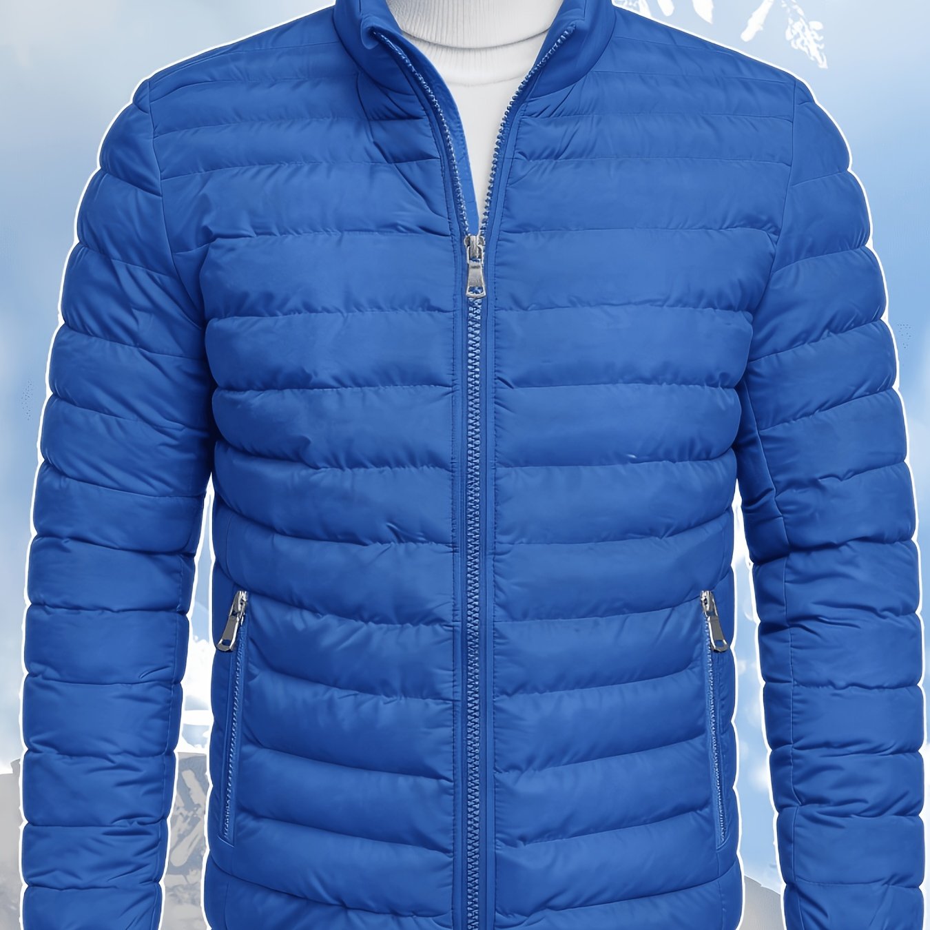 TEMU 1pc Men's Winter Jacket - Trendy Loose Fit Casual - Classic Simple Lightweight Outerwear (includes Only 1 Jacket)
