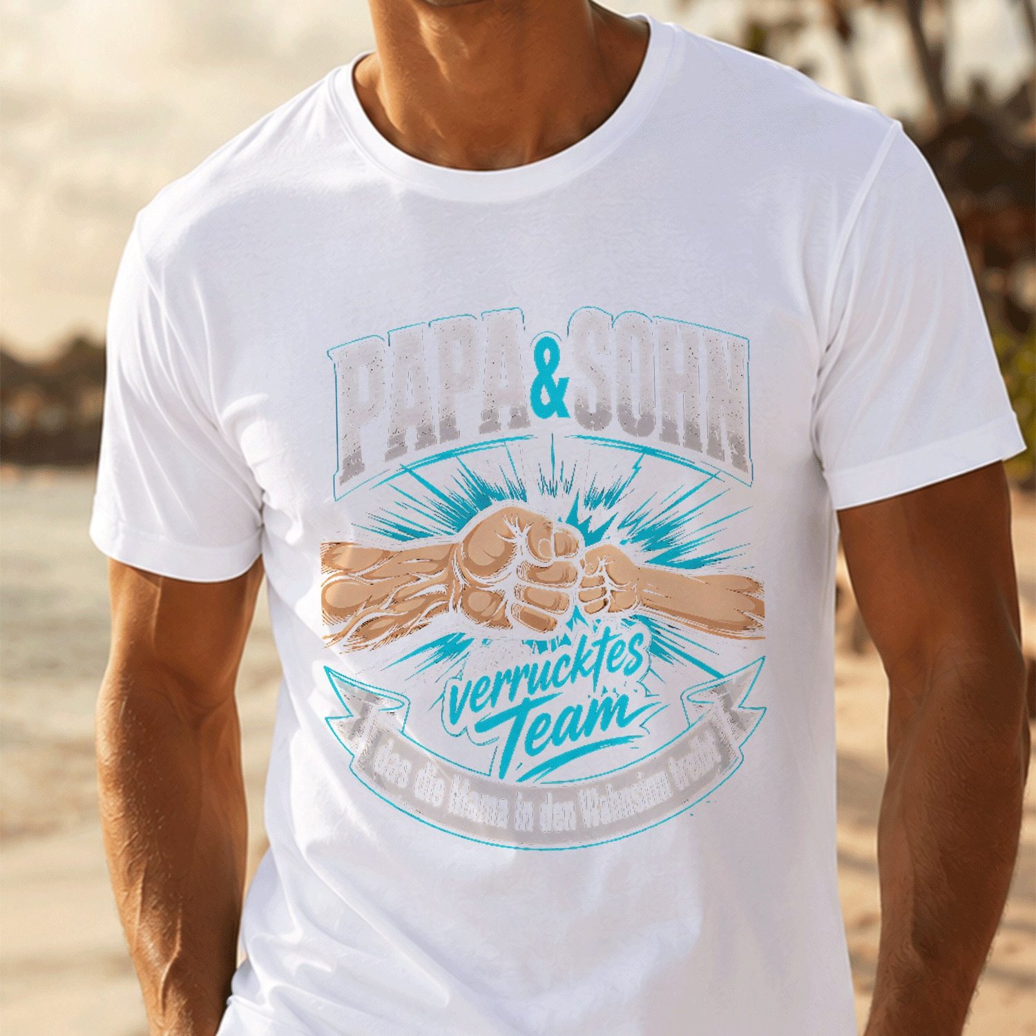 Image of Crazy Team German Family Shirt For Men Summer Casual T-shirt- Lightweight Tee For Seaside Vacation, Beach Resort