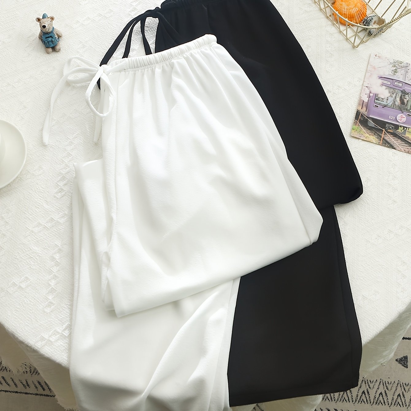 TEMU 2pcs Women's Fashion Comfortable Casual Pants For Home And Out
