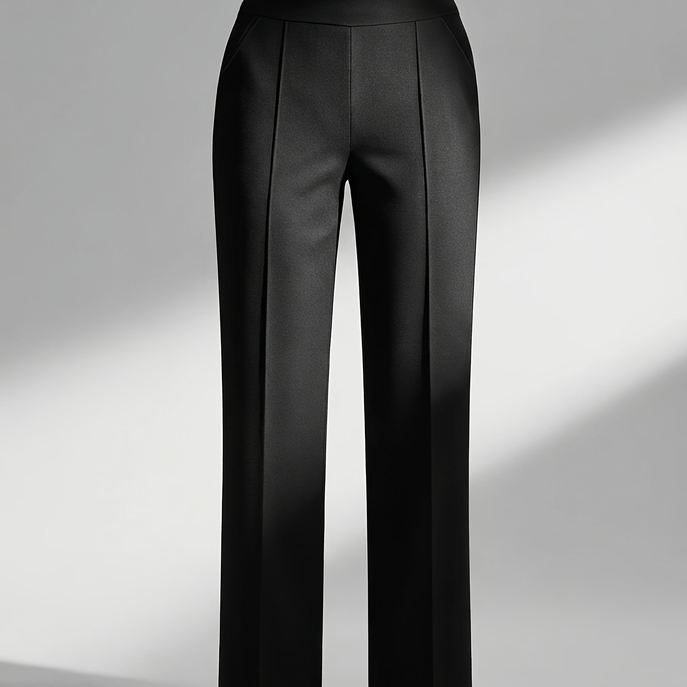 TEMU Pantaloni lunghi a larga, casual, dritti, eleganti, minimalisti, e drappeggiati in stile francese, ideali per , con cuciture qualit� e vita