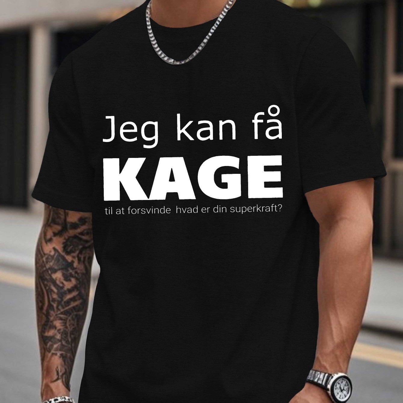 TEMU Humorous Short-sleeved Summer T-shirt For Men From Denmark