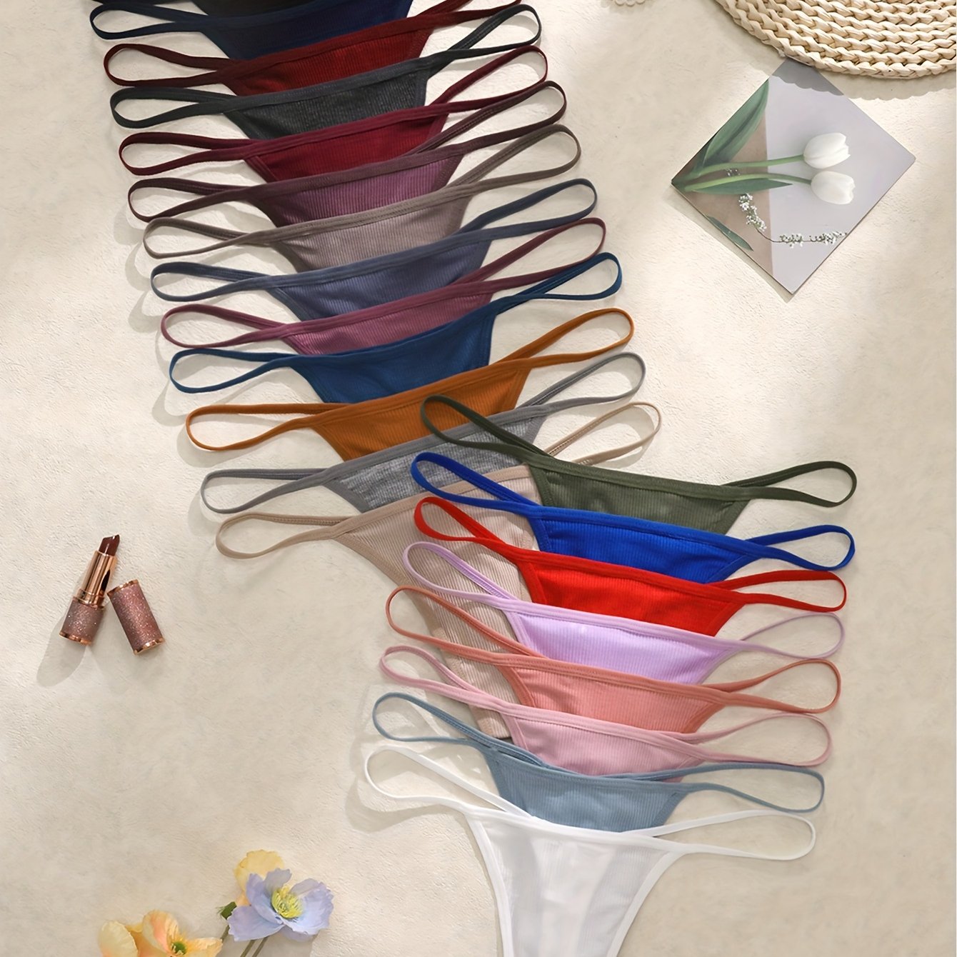 Image of 21pcs Comfortable Breathable Women's Thongs