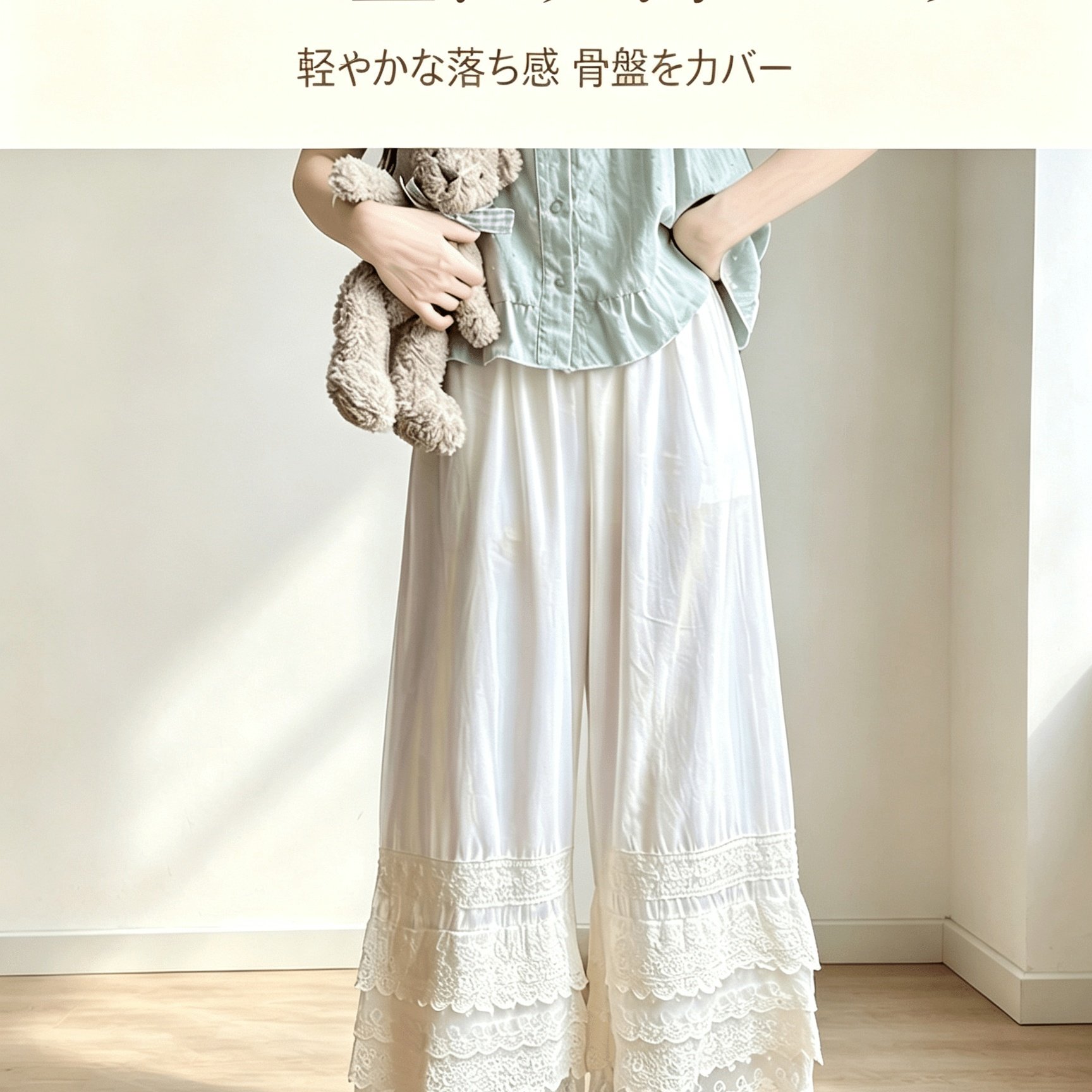 TEMU レディース プチサイズ 新スタイル トレーストリムパンツ ルーズな九分丈ワイドレッグパンツ 普段の通勤・買い物・パーティー・ホームウェアに最適