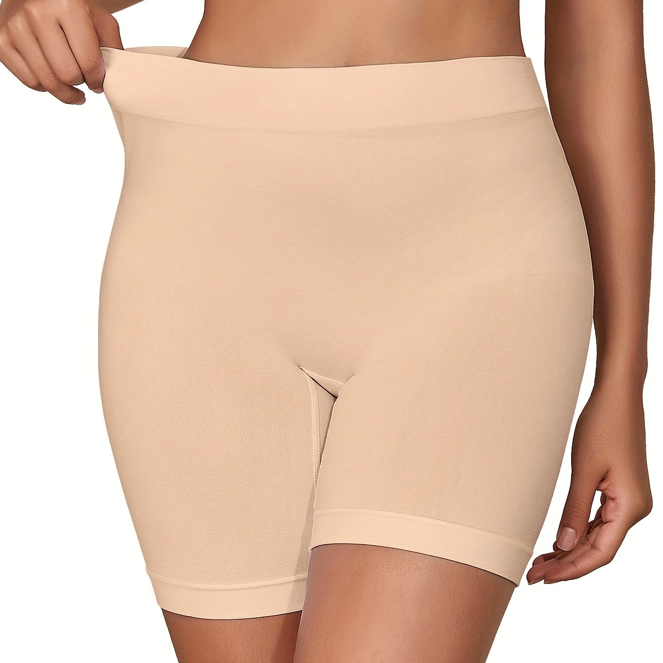 Seamless Solid Boyshort Panties Soft Comfortable Stretch - Temu