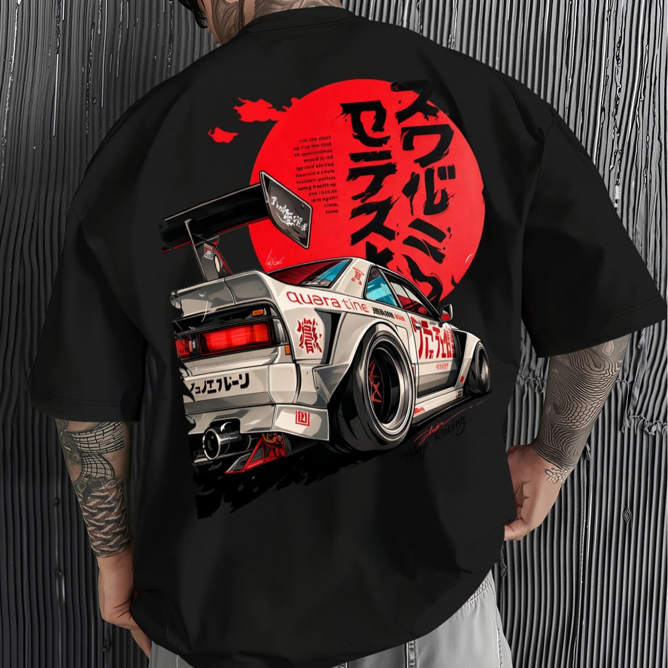 TEMU Japanese Era Hot- Print T-shirt. A Cool Top Designed For Trendy Men Who Speed