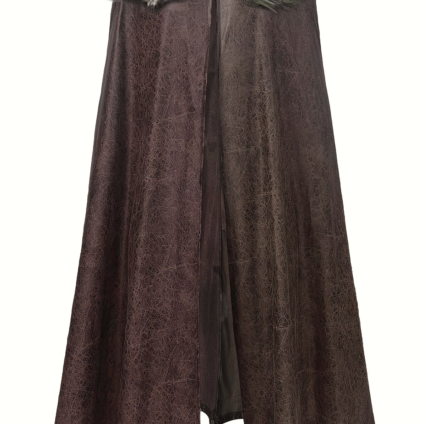 TEMU Medieval Barbarian With Scarf Collar, Cape, Renaissance Cosplay Costume, Suitable For Halloween And Daily Wear