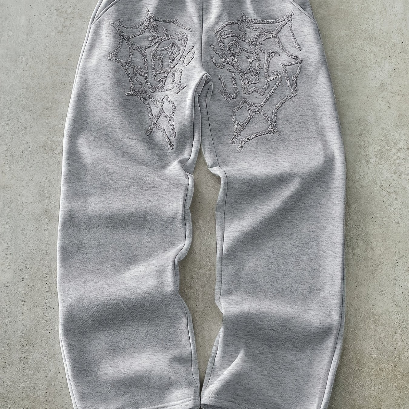 TEMU Men's Outdoor Casual Sports Pants, Comfortable, Stylish, Towel Embroidery , Loose Fit, Straight Leg, Trousers, Boyfriend Gift