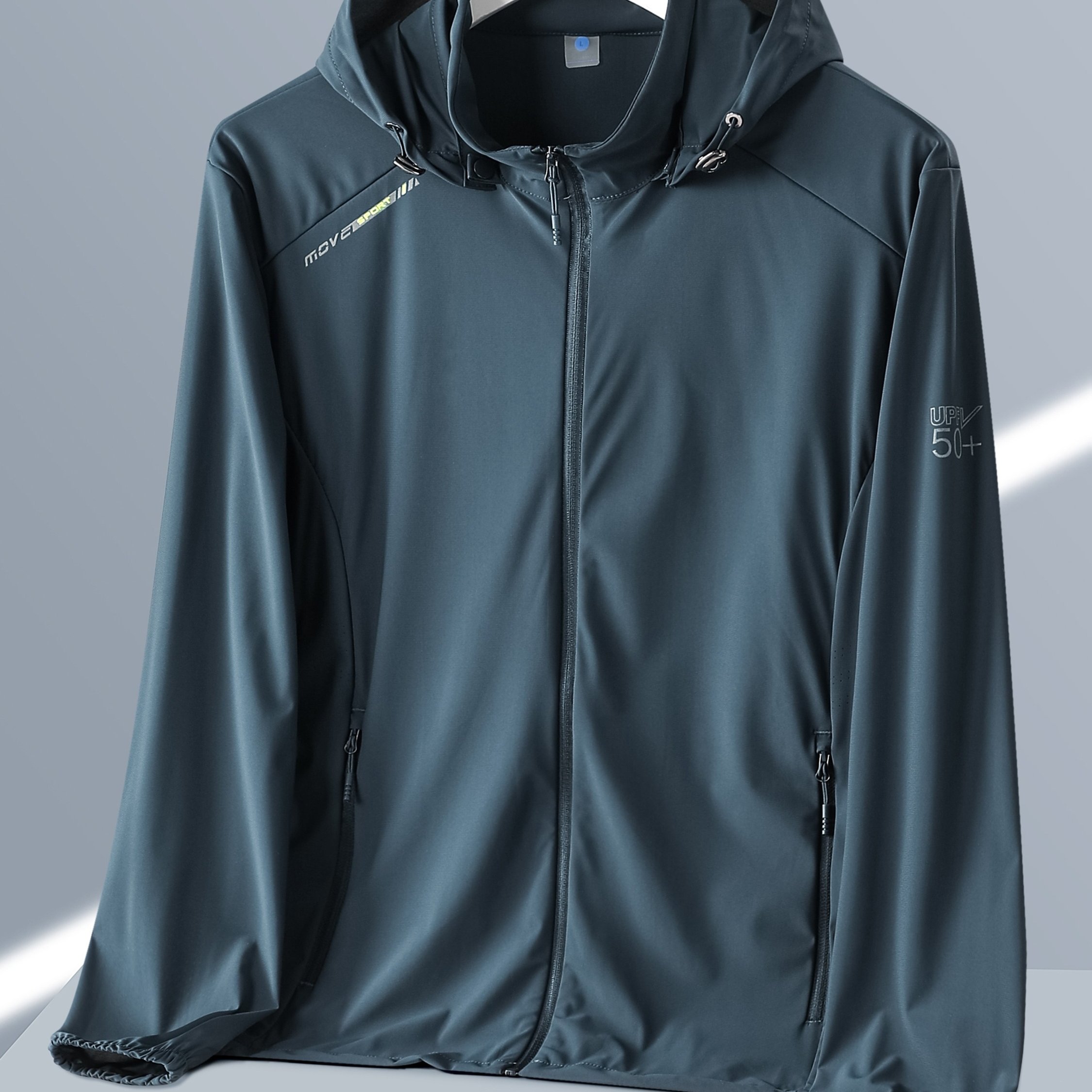 TEMU Men's Spring/summer Solid Color Long-sleeve Hoodie, Cool, Comfortable, Lightweight, And Breathable, Non-sticky When Sweating In Summer, Outdoor