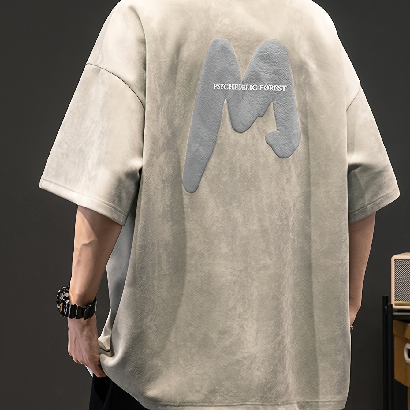 patched loose fit t shirt crew neck short sleeve - Temu Türkiye