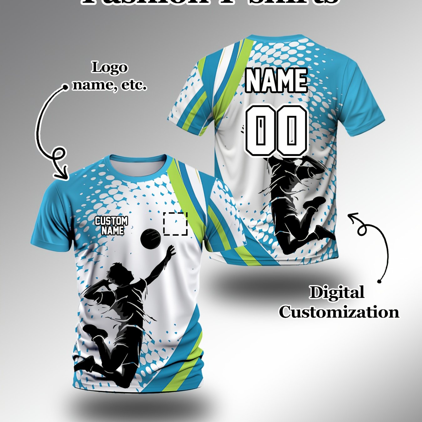 TEMU [Maglia], [Fibra di Poliestere] Maglia da Pallavolo da - /Uniforme da Personalizzabile, T-Shirt Traspirante con Stampa di Azioni del - Top