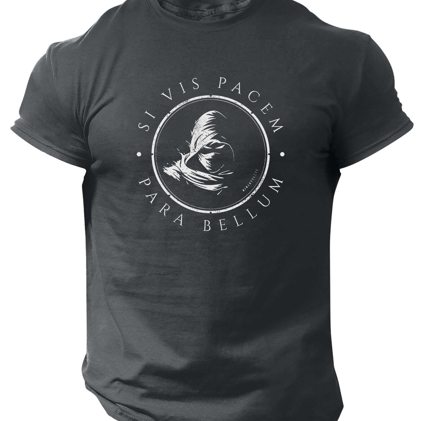 TEMU Si Vis Para Spring And Summer Men's Printed Short-sleeved Top, , Comfortable And Breathable, Moisture-wicking Summer T-shirt