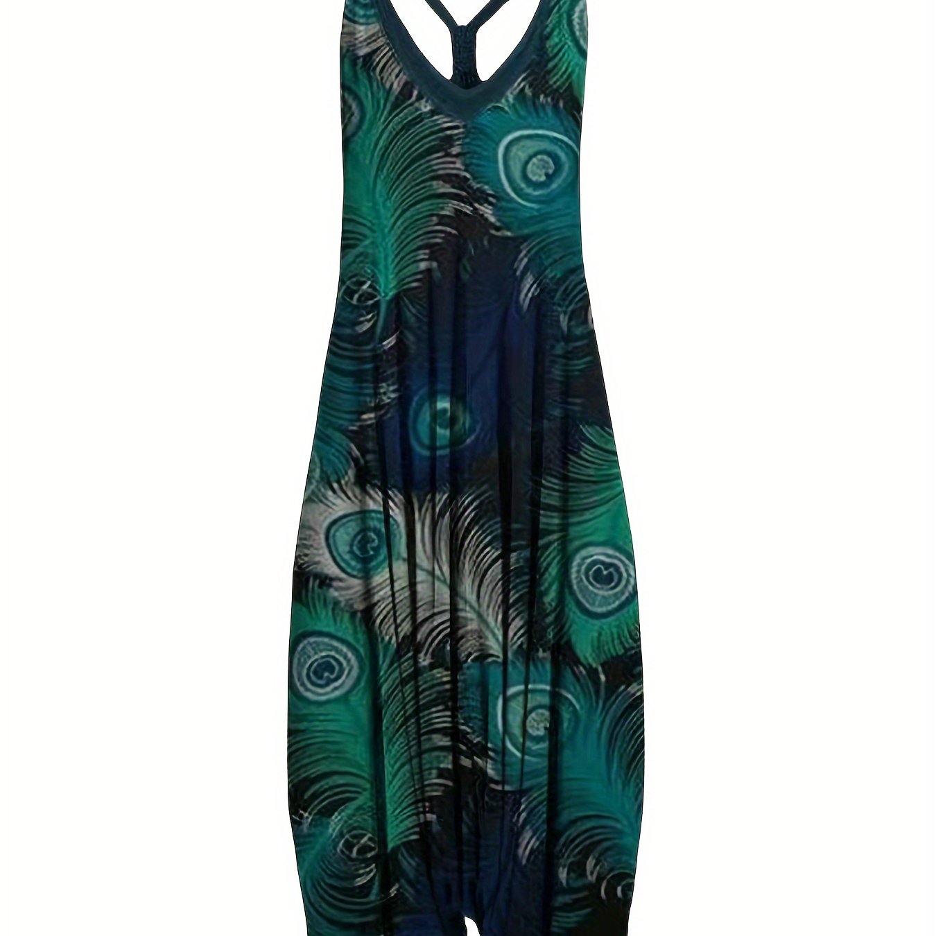 Plus Size - Plus Size - Plus Size Printed Jumpsuit (net Bust Measurement)