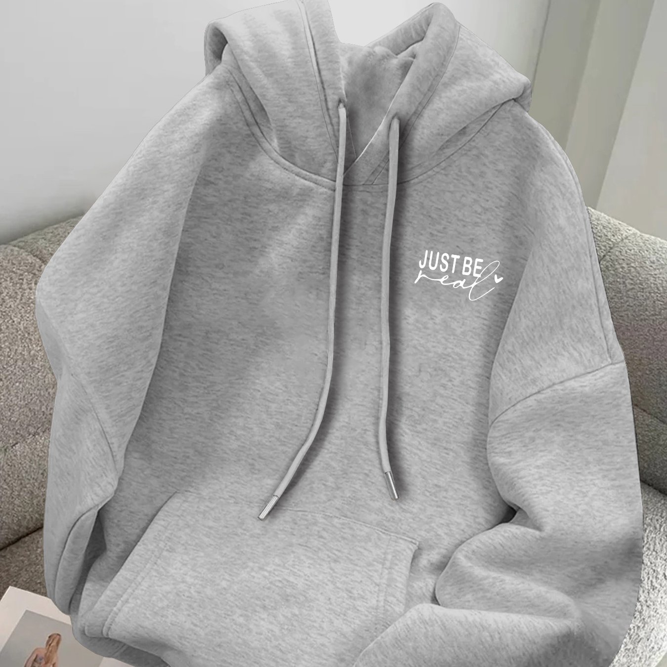 TEMU Sweat à capuche décontracté avec logo " REAL