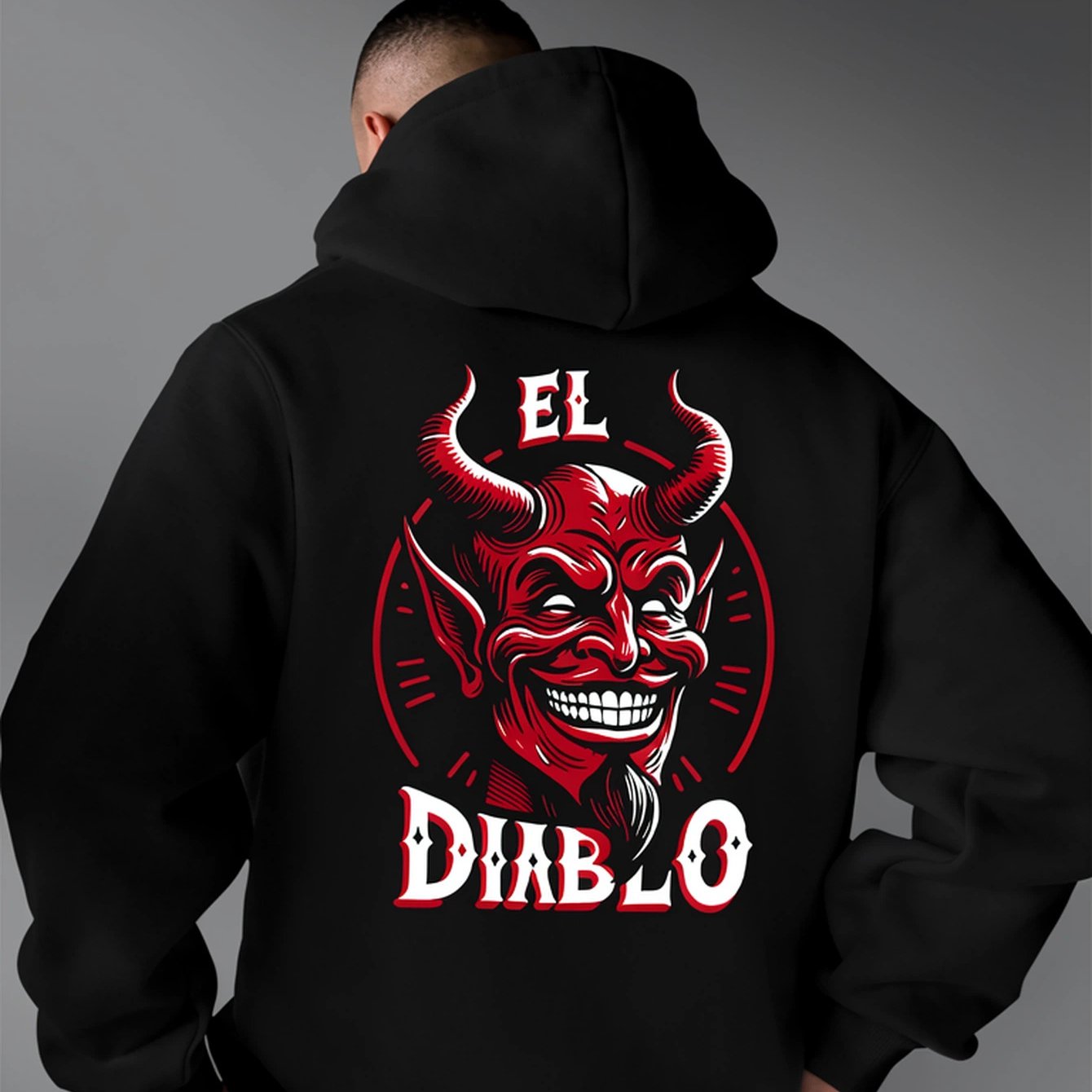 Image of A Devil El Theme Design Trendy Hoodie Men's Hoodie High Quality Thick Premium Sweatshirt Autumn Winter Wear For Style Gift For Who Love Designs