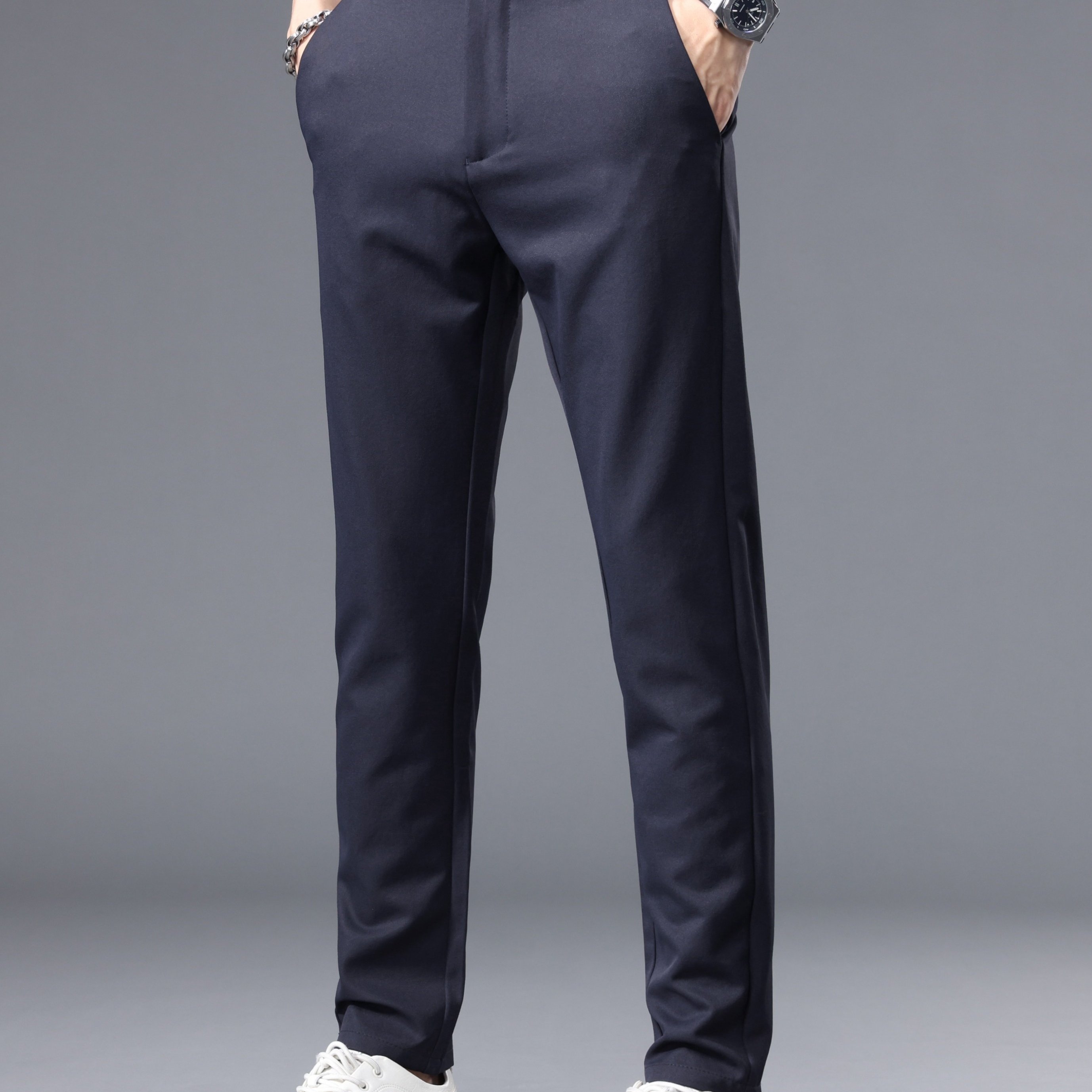 Men's Semi formal Stretch Suit Pants Fall Winter - Temu Netherlands