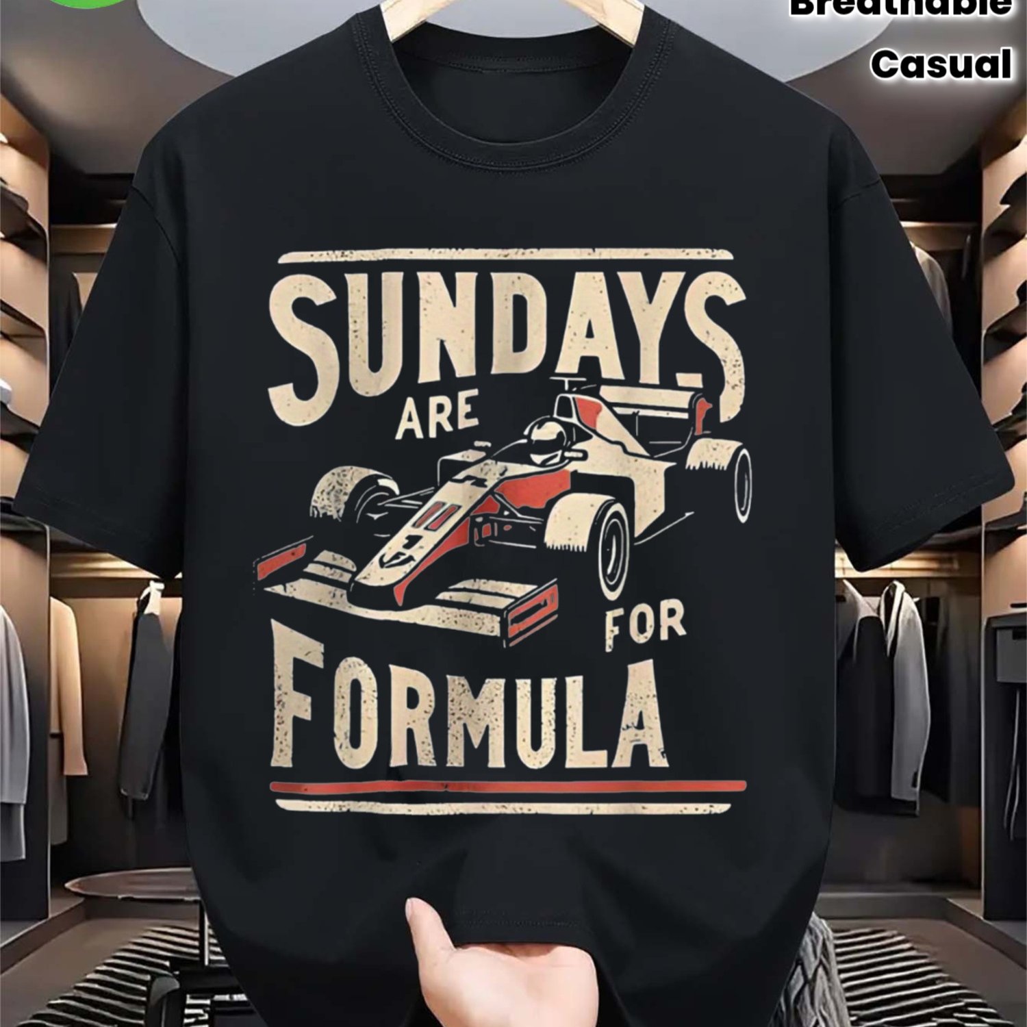 TEMU Men's And Women's Formula Racing T-shirt | Are For Formula Graphic Tee - Black With Red Race - Lightweight Breathable Fabric For , Events, Gym -