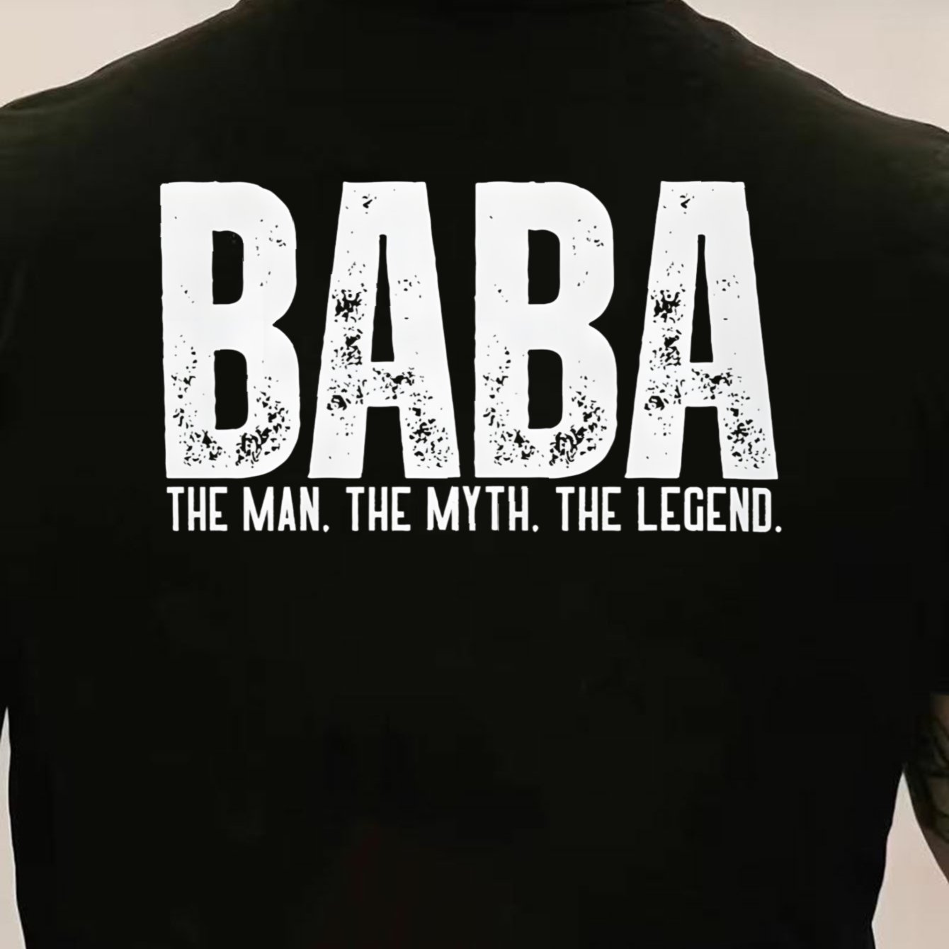 Black T Shirt Man The Legend Graphic Print For Casual Wear