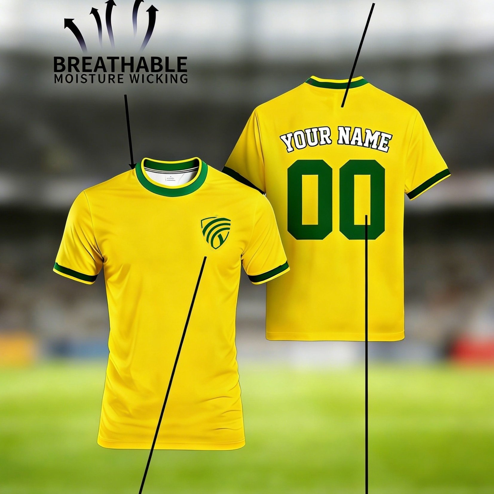 TEMU Maillot de football personnalisé, imprimable avec nom et numéro — Uniforme d'équipe à séchage rapide, adapté pour les , l'entraînement et .