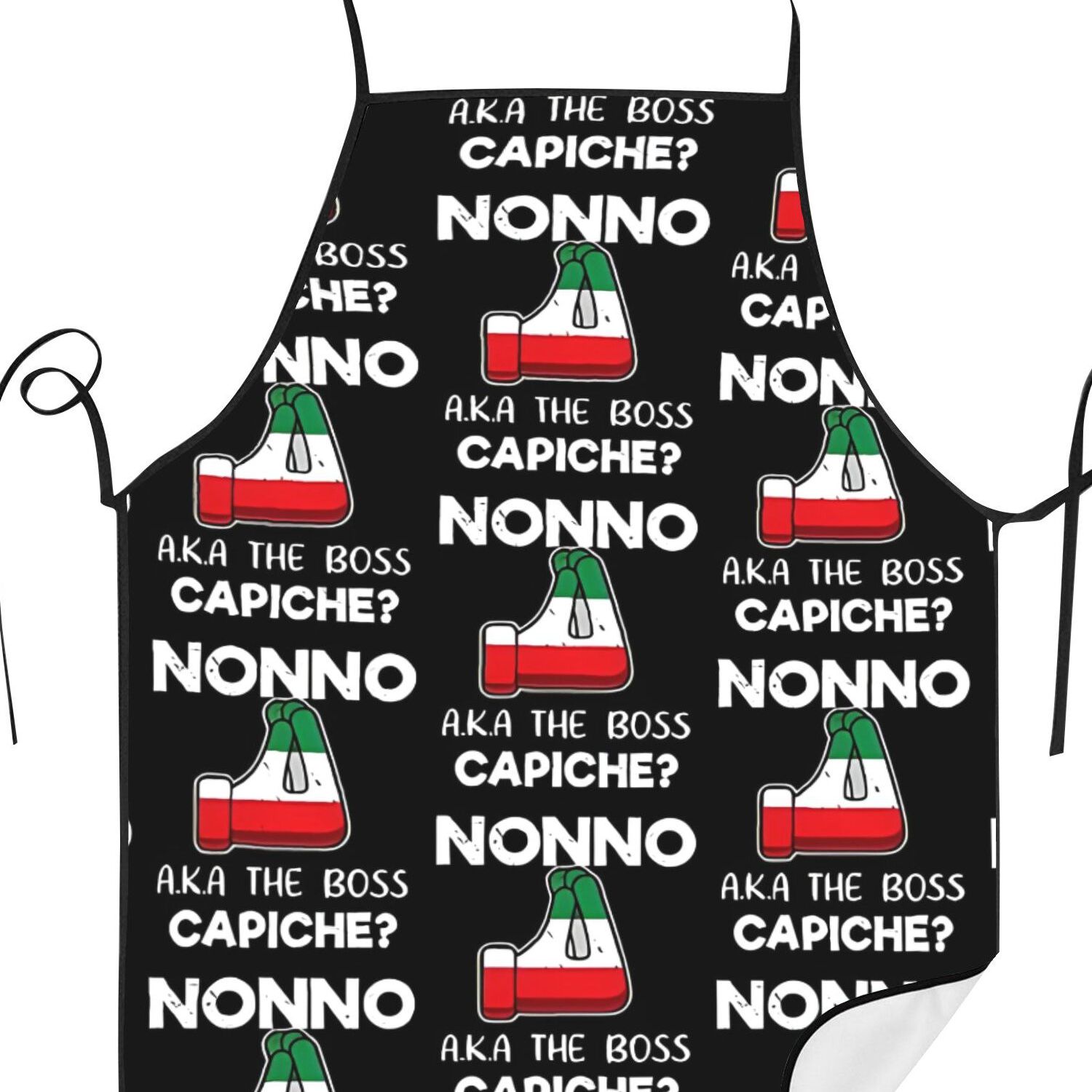 TEMU Adjustable Kitchen Bib Featuring A Print For Italian Grandfathers, Chefs And Catering, Ideal As A Gift For Daily Use