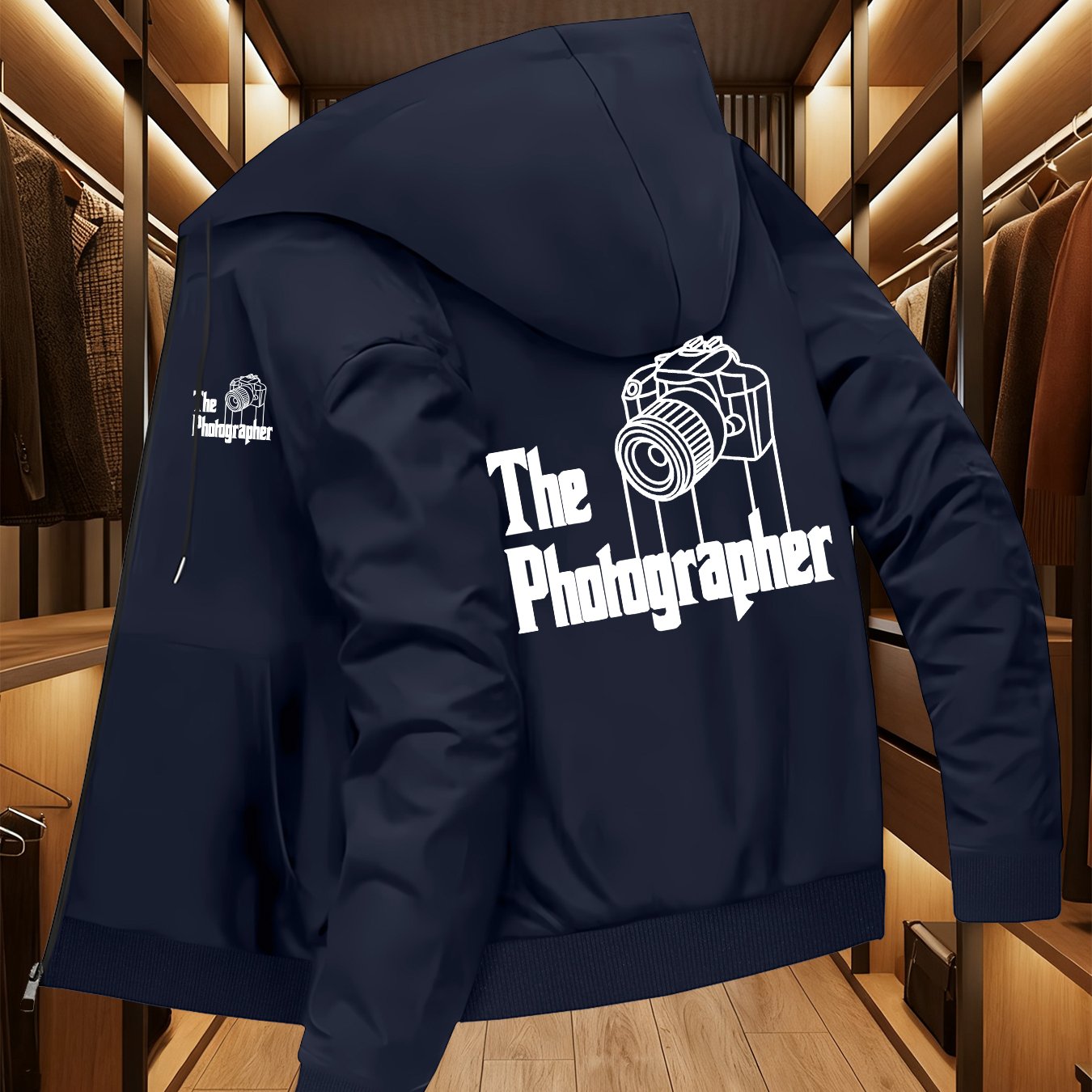 TEMU Men's Trendy Hooded Jacket, The Photographer Business, Youth Casual Sports Hooded Jacket