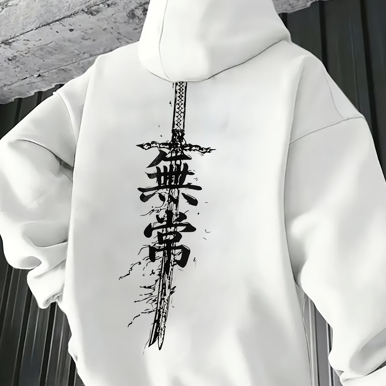 TEMU Men's Fall Winter Letter Print Hooded Fleece Sweatshirt, Versatile Athletic Casual Loose Hooded Hoodie