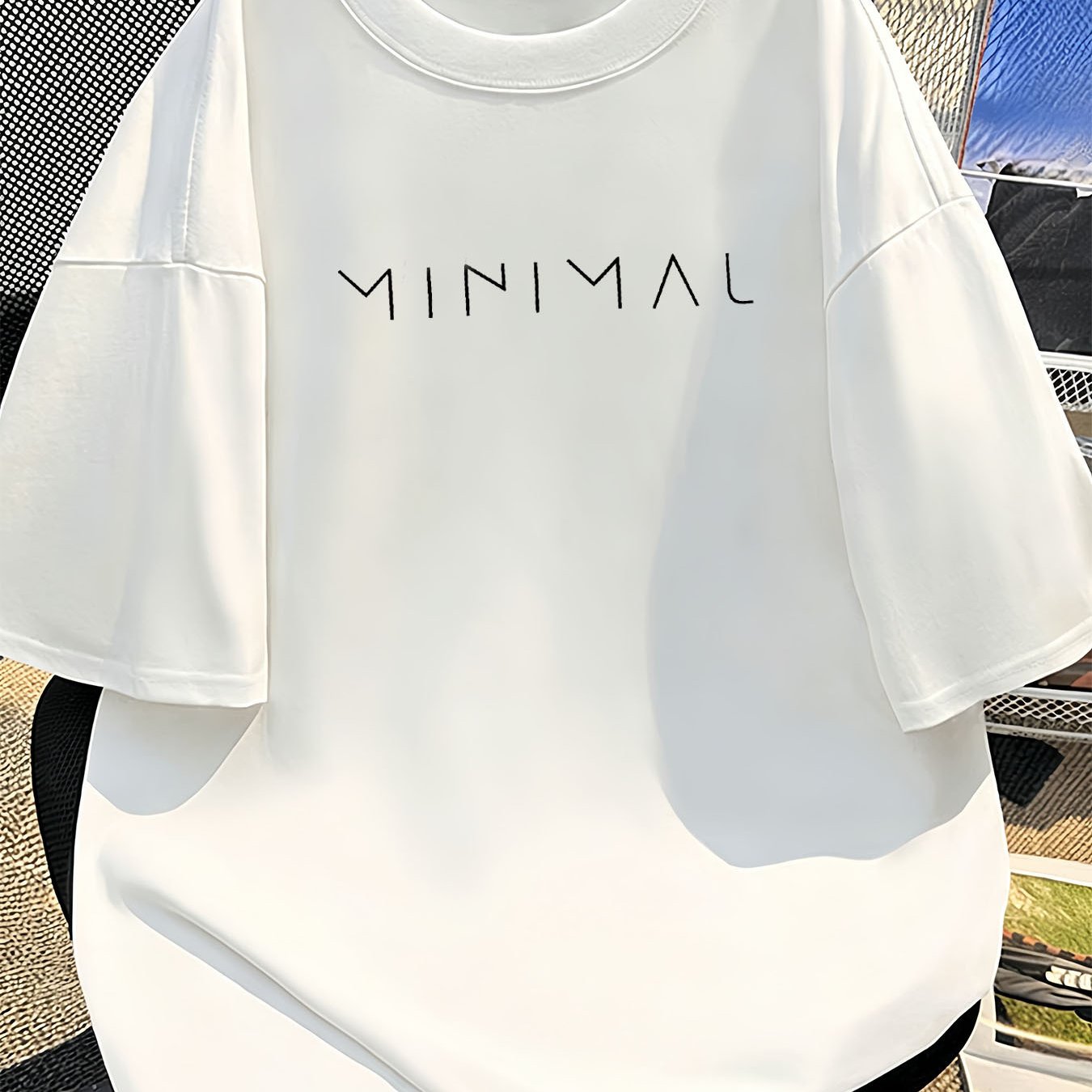 Image of Plus Size, Women's Oversized T-shirt Minimal Letter Print Summer Streetwear Casual Loose Top