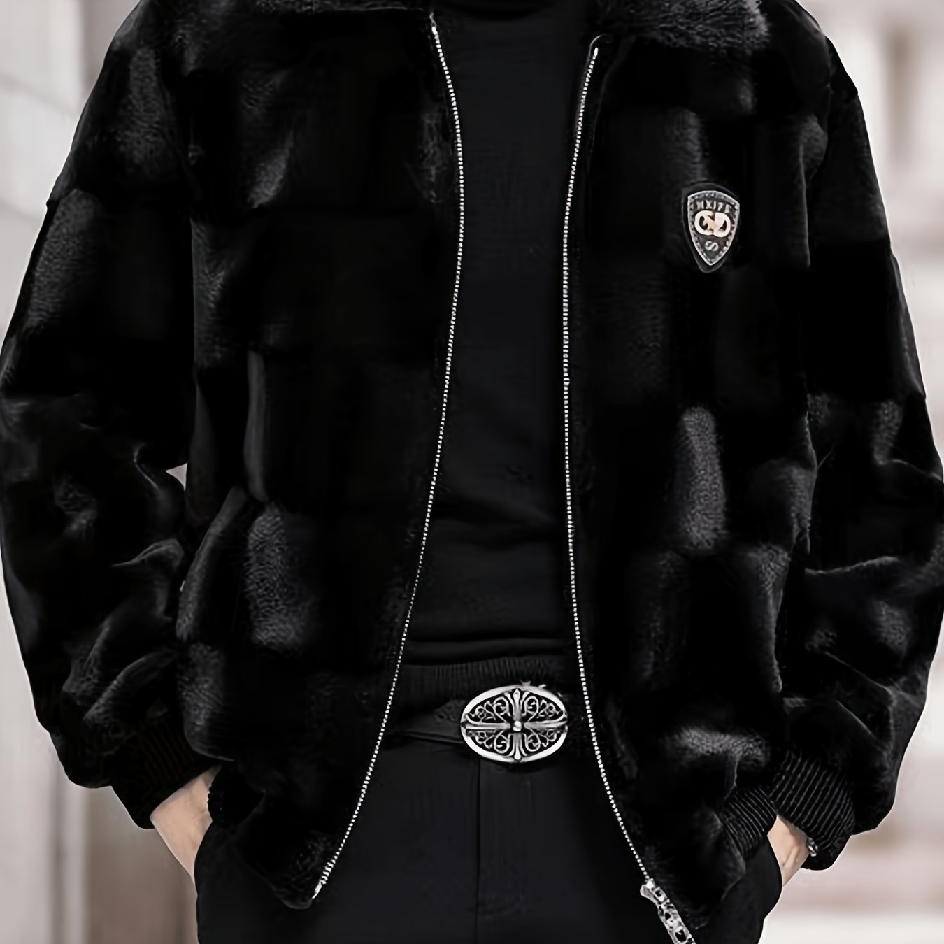 TEMU Men's Winter Lapel Heavyweight Thickened Warm Jacket