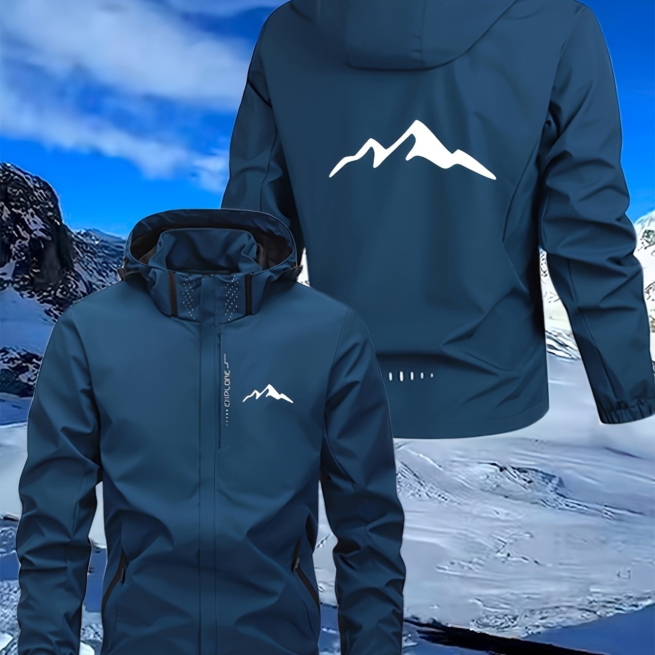 TEMU Men's Jackets And Windbreakers, Machine Washable, Stylish And Windproof, Suitable For Hiking And Running