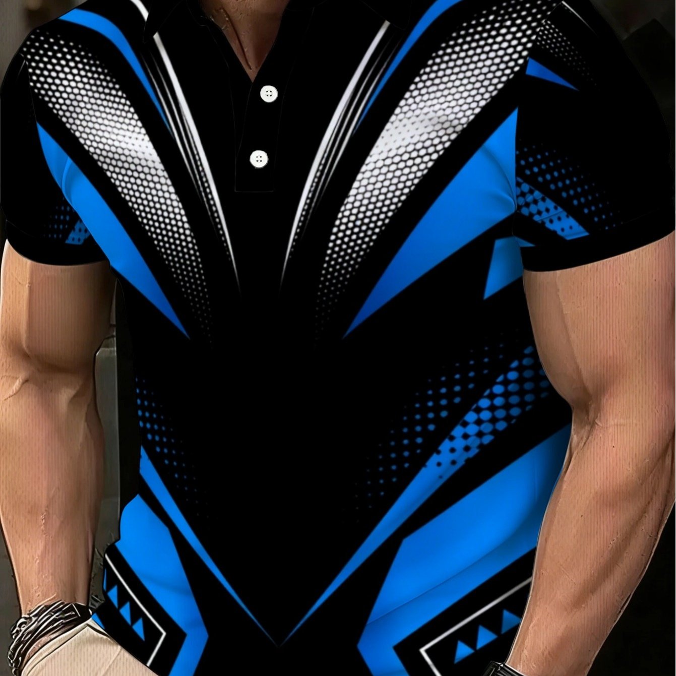 TEMU Men's Casual Sport Shirt, Featuring Design, And , Making It Ideal For Casual , Outdoor Activities, And Casual Attire. In Extended Sizes And