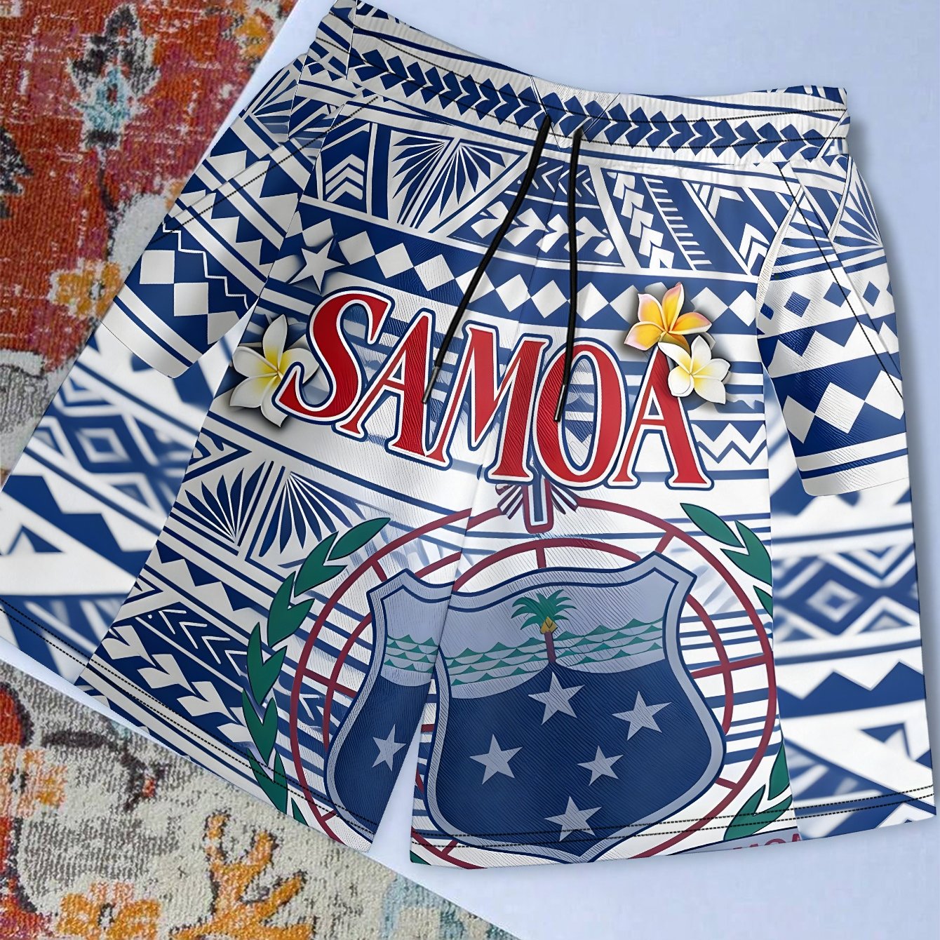TEMU Samoan Traditional Totem Code Men's Shorts