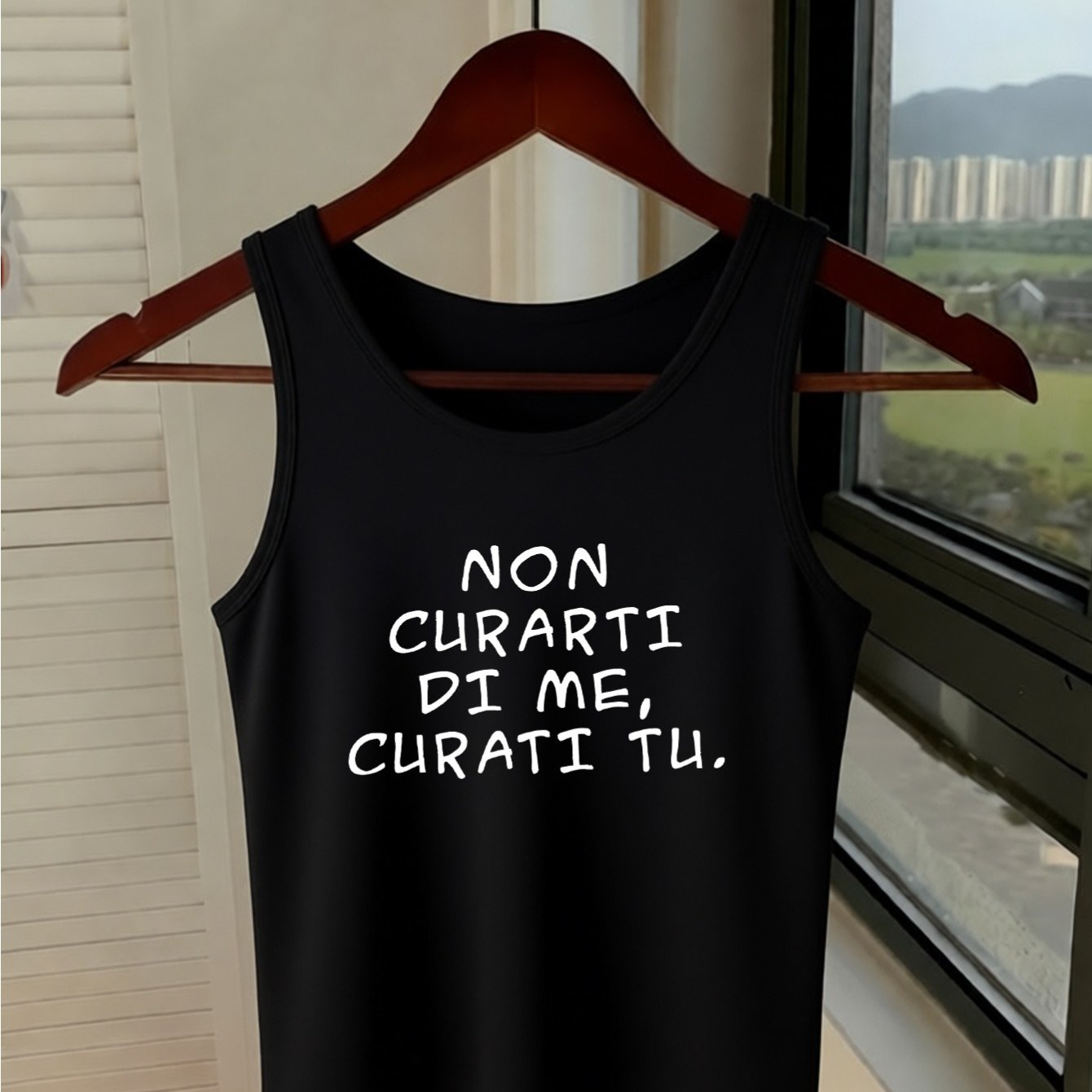 TEMU Y2k, Gamma- Style, 90s, Soft And Comfortable, Non Di Me, Tu Italian "don't Worry , Of Yourself" Letter Print Hot Outfit, Casual, Elegant Women's