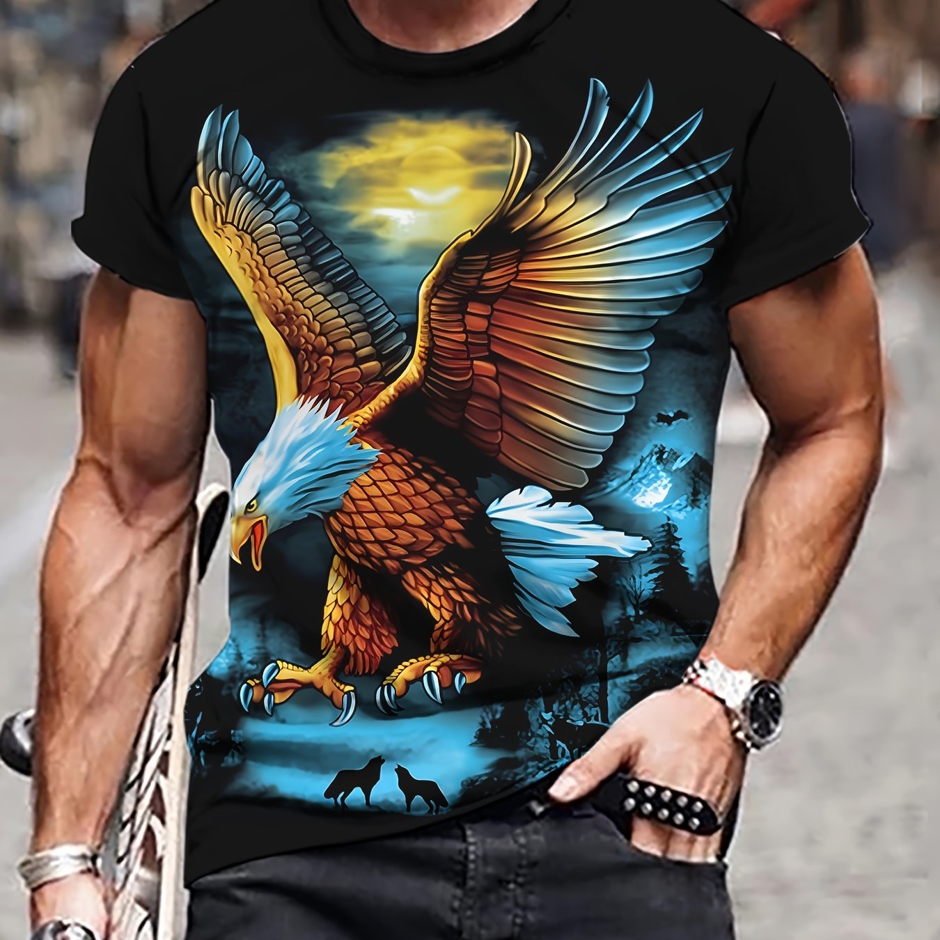 TEMU Men's Summer Print Fashion T-shirt