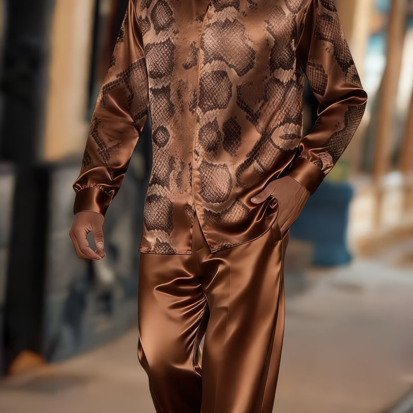 2pcs Set, Fashionable Men's Button- Shirt With Collar And Pants, Breathable And Comfortable, Suitable For Occasions. Ideal For Holiday Gifts/ A Must-have Men's Gift, Perfect For Family, , Brothers, .