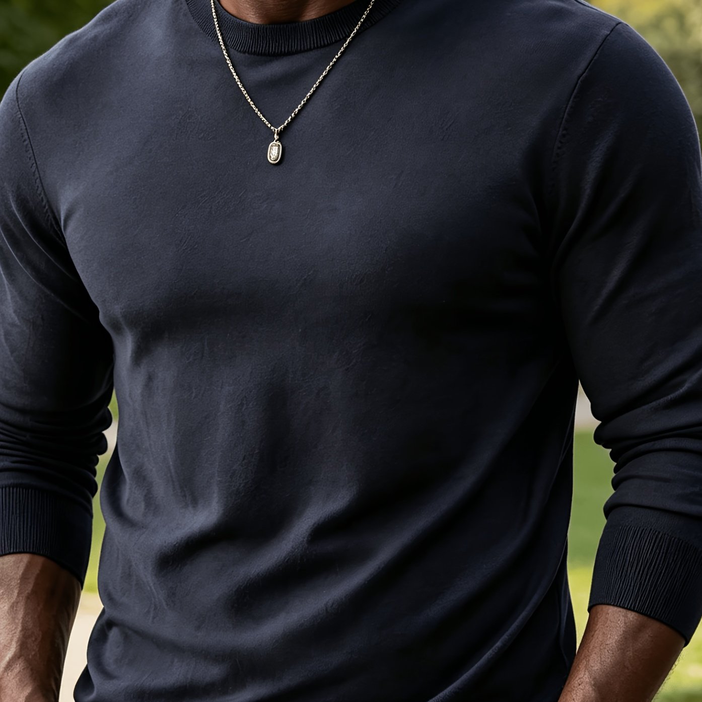 TEMU Pull à col ras du cou pour homme, style , couleur unie, coupe slim flatteuse, et , haut chaud polyvalent pour /automne, / style décontracté