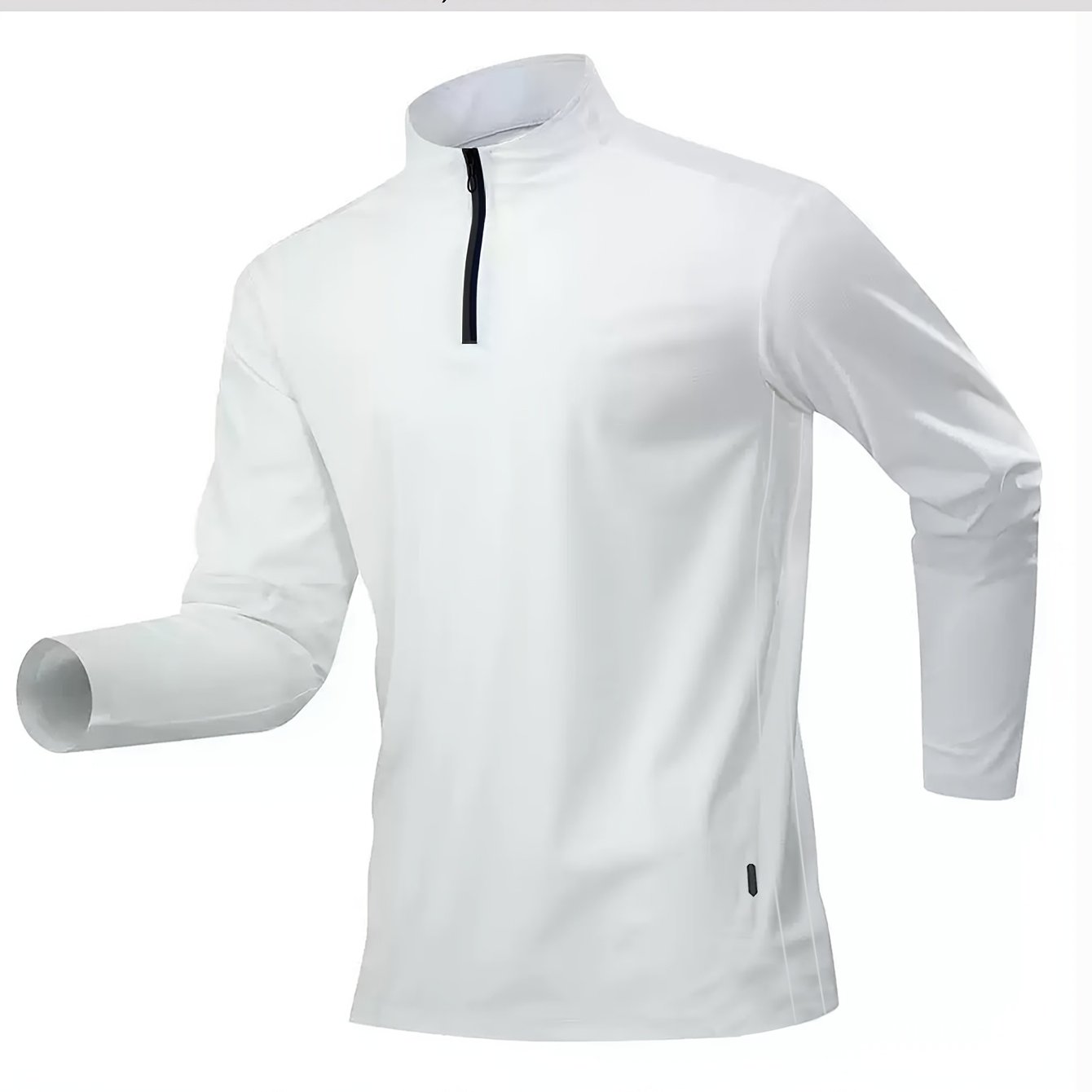 TEMU Men's Collar Casual Shirt, Men's Slim Fit Zip-up Shirt, Fitness, Sports, Training And Other Outfits, Machine Washable And Non-dry, Daily Casual
